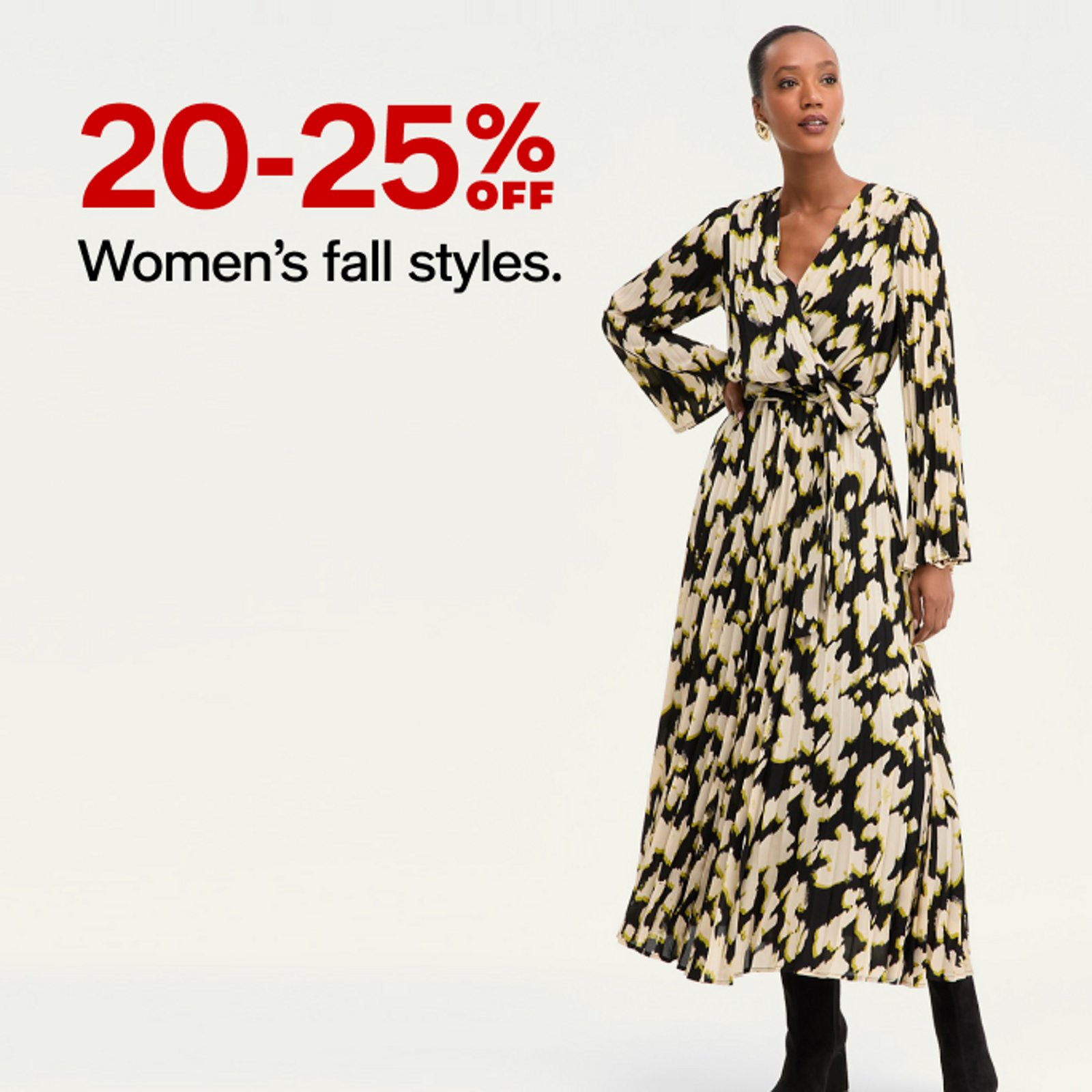 20-25% women's fall styles 