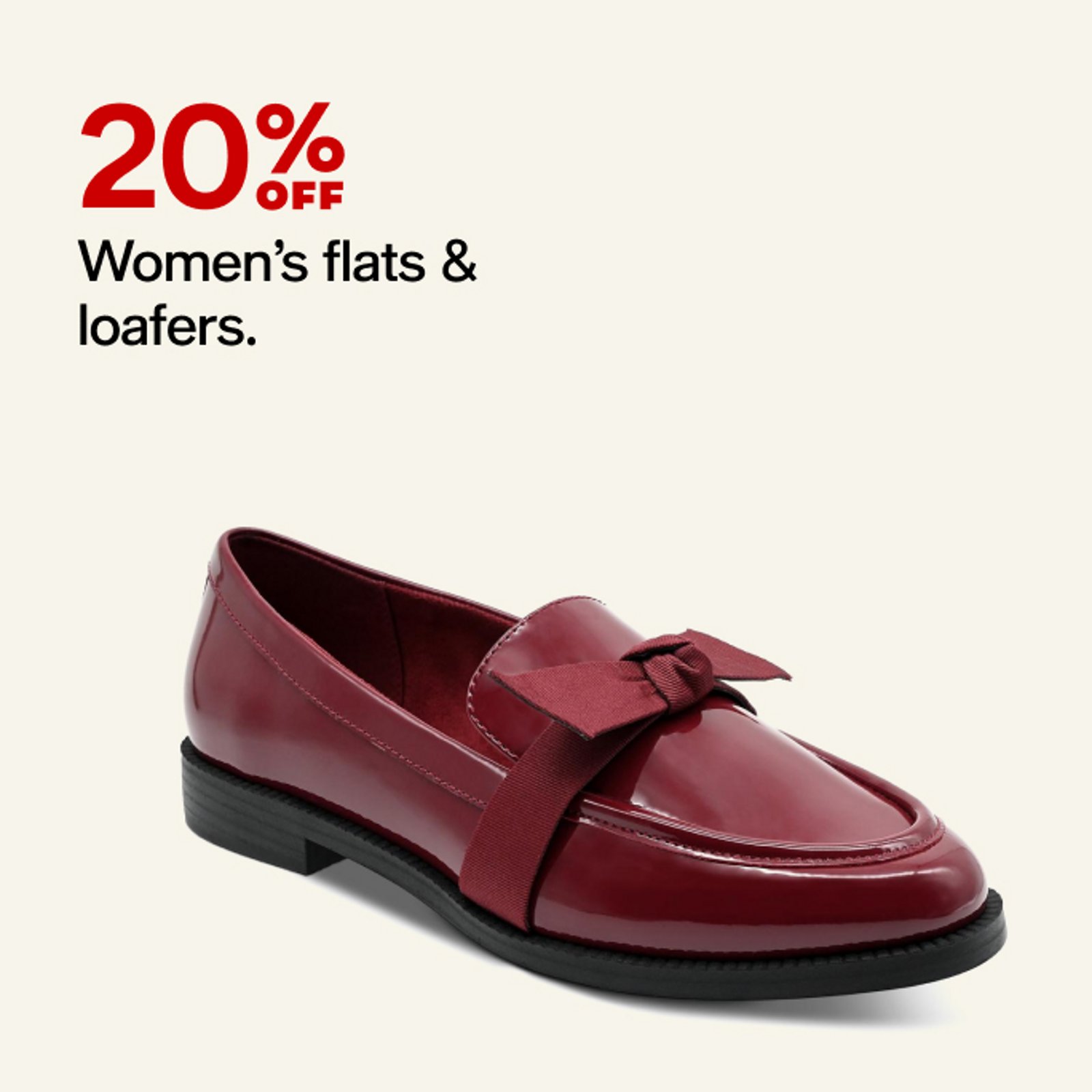 20% off Flats and Loafers