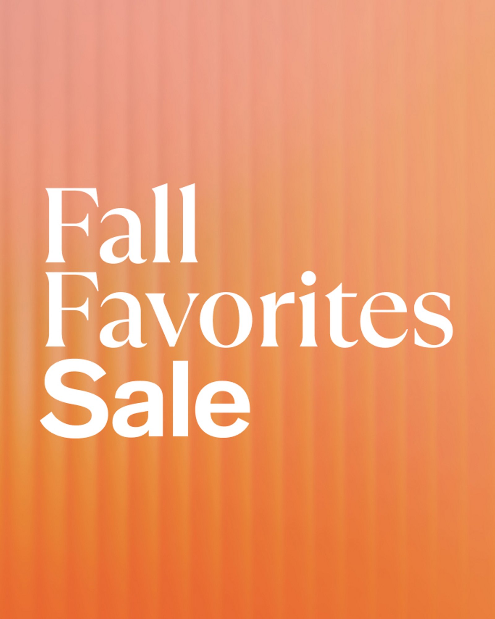 Fall sale